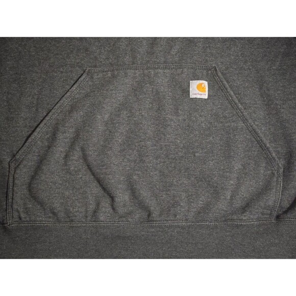 Carhartt Spellout Sweater Adult 2XL Loose Fit Gray Hoodie Sweatshirt Mens - Picture 2 of 7